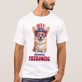 Patriotic Corgi - Pawsitively Patriotic T Shirt