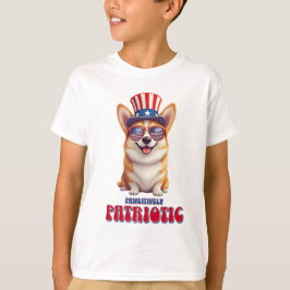 Patriotic Corgi - Pawsitively Patriotic T Shirt