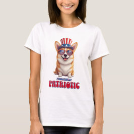 Patriotic Corgi - Pawsitively Patriotic T Shirt