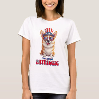 Patriotic Corgi - Pawsitively Patriotic T Shirt