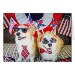 Patriotic Corgis-blankkort Hälsningskort