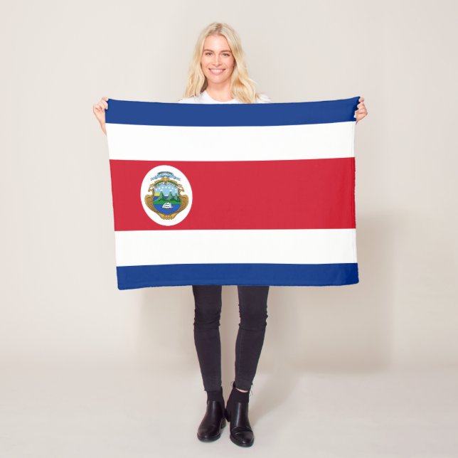 Patriotic Costa Rica Flagga Fleecefilt (På plats)