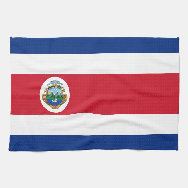 Patriotic Costa Rica Flagga Kökshandduk (Horisontell)