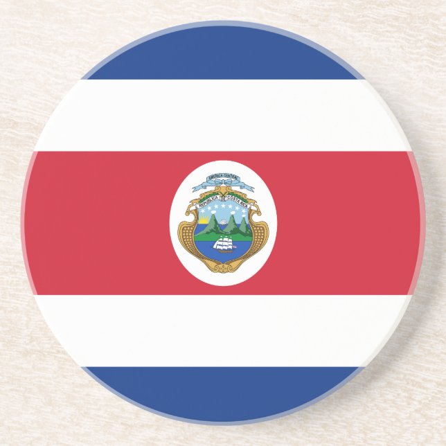 Patriotic Costa Rica Flagga Underlägg (Framsidan)