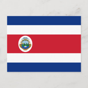 Patriotic Costa Rica Flagga Vykort