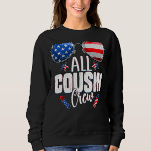 Patriotic Cousin Crew 4:e juli: alla kusin T Shirt