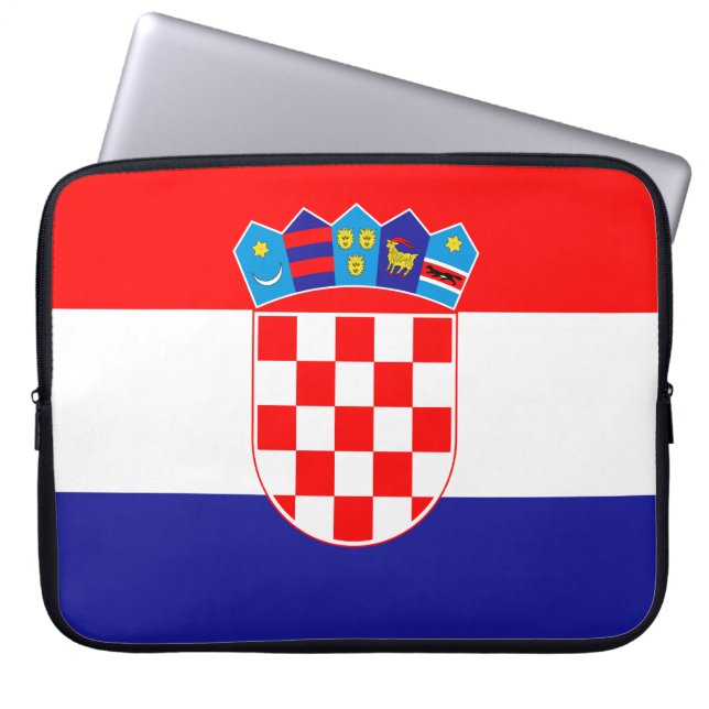 Patriotic Croatian Flag Laptop Fodral (Framsidan)