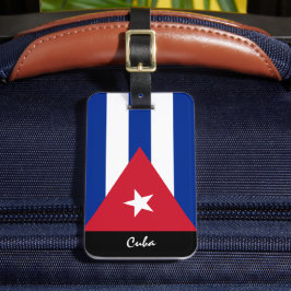 Patriotic Cuba Luggage Tags, Cuban Flagga Bagagebricka