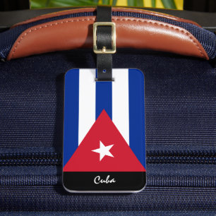 Patriotic Cuba Luggage Tags, Cuban Flagga Bagagebricka