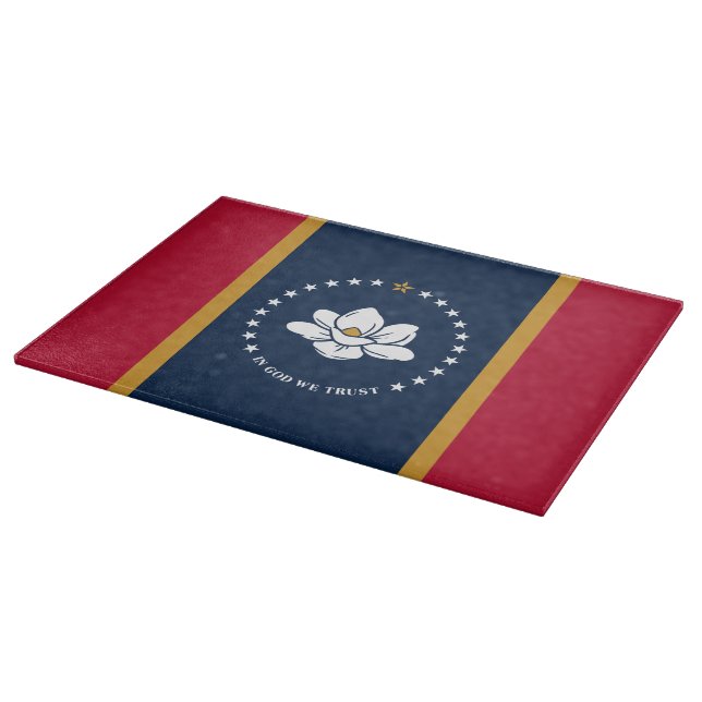 Patriotic cutting board with Flag of Mississippi (Hörn)