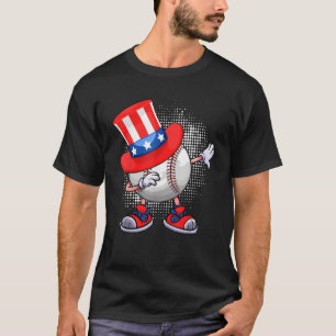 Patriotic Dab Baseball 4 juli USA T Shirt