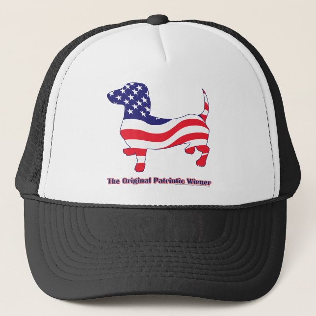 Patriotic Dachshund - Doxie Truckerkeps (Framsida)