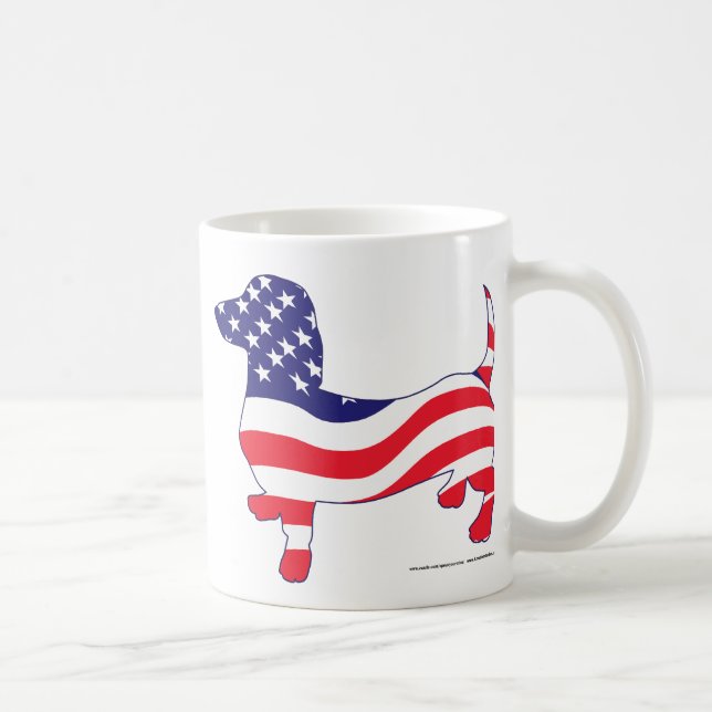 Patriotic Dachshund Kaffemugg (Höger)