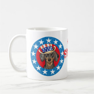 Patriotic Dachshund Kaffemugg