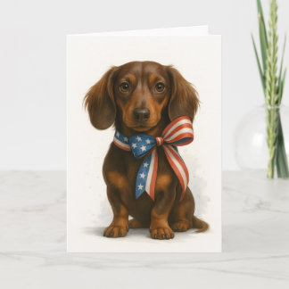 Patriotic Dachshund Kort