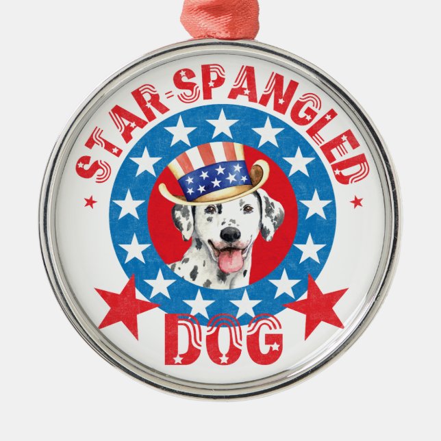 Patriotic Dalmatien Julgransprydnad Metall (Framsidan)
