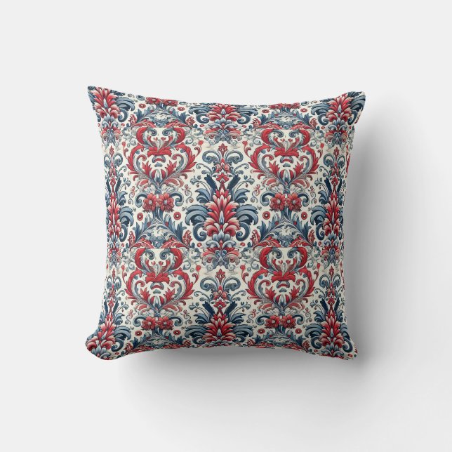 Patriotic Damask Kudde (Framsida)