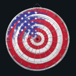 Patriotic Dartboard Darttavla<br><div class="desc">Det här ritbordsspelet visas med en patriotisk flagga.</div>