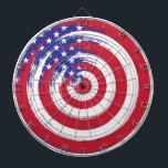 Patriotic Dartboard Darttavla<br><div class="desc">Det här ritbordsspelet visas med en patriotisk flagga.</div>