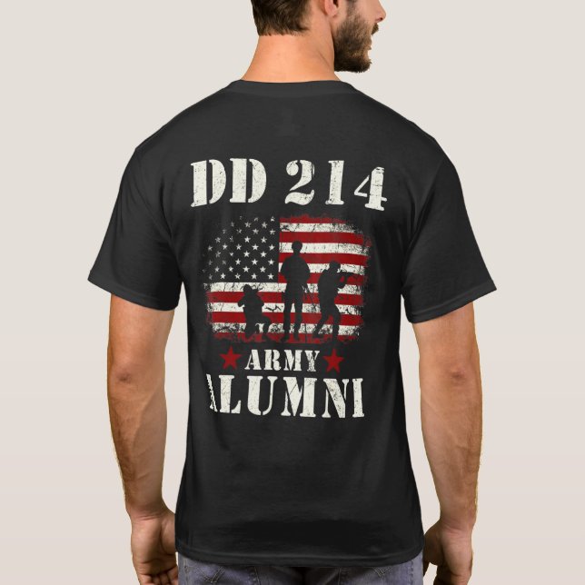 Patriotic Dd 214 Alumni Dd214 Military Veteran Day T Shirt (Baksida)