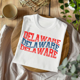 Patriotic Delaware Red and Blue Boho T-Shirt