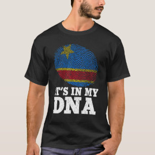 Patriotic Det är i min Dna Fingerprint Congo Flagg T Shirt