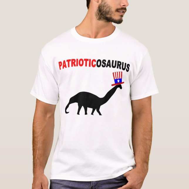 Patriotic dinosaur t-shirt (Framsida)