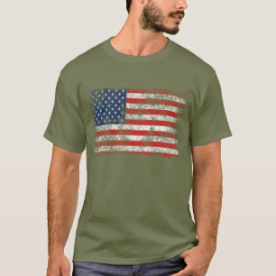 Patriotic Distress American Flagga Tröja