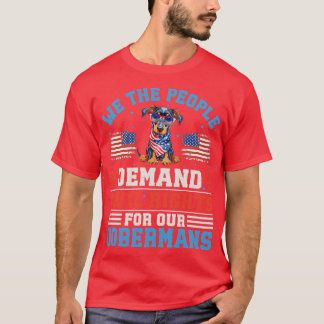 Patriotic Doberman Hund T Shirt