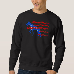 Patriotic Doberman Pinscher Lång Ärmad Tröja