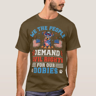 Patriotic Dobie Hund T Shirt
