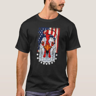 Patriotic Dolphin 4:e juli Cute US American Fl T Shirt