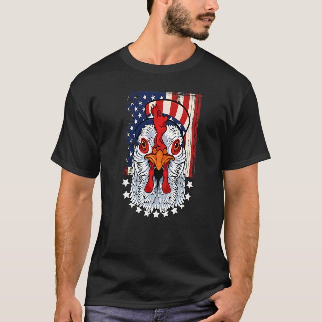 Patriotic Dolphin 4:e juli Cute US American Fl T Shirt (Framsida)