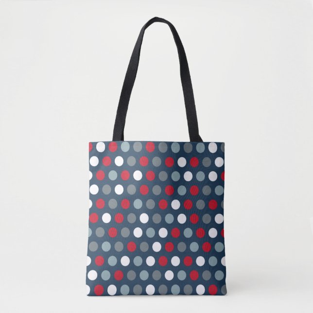 Patriotic Dots Tote Tygkasse (Framsida)