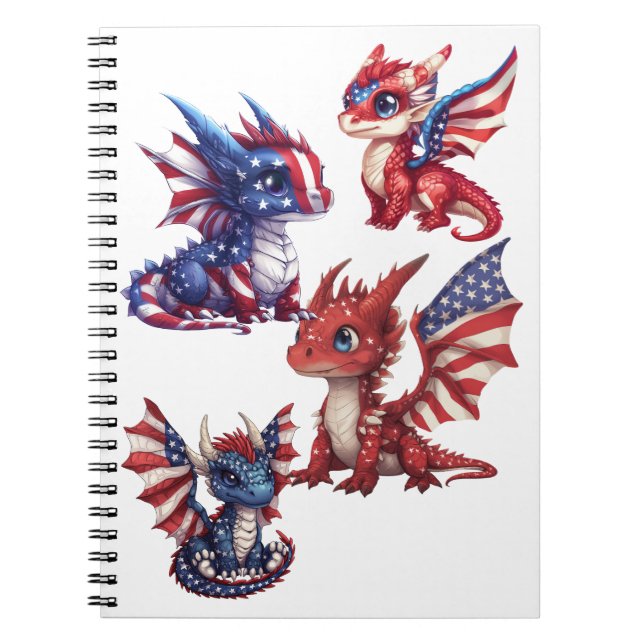 Patriotic Dragon Anteckningsbok (Framsidan)