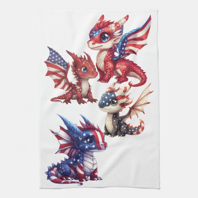 Patriotic Dragon Kökshandduk (Vertikal)