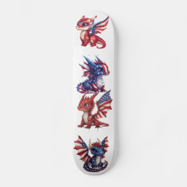 Patriotic Dragon Mini Skateboard Bräda 18,5 Cm
