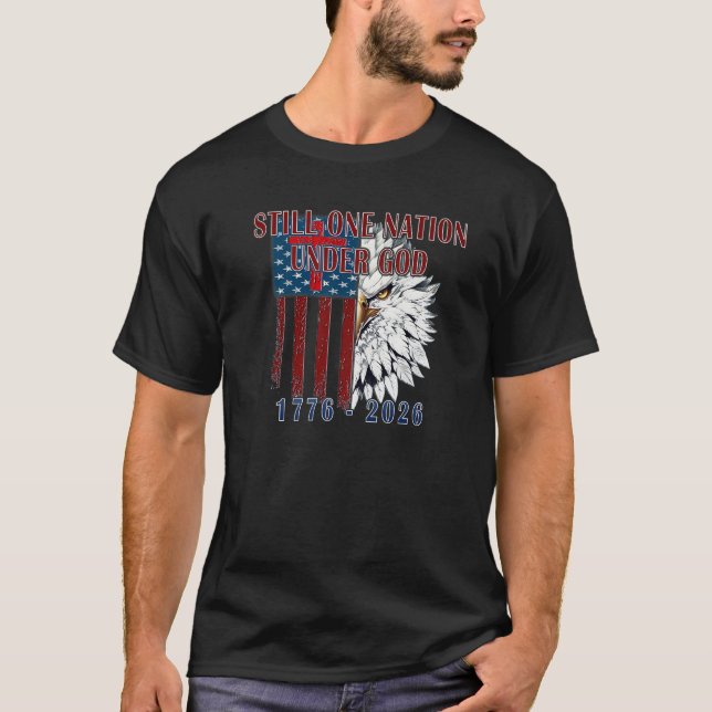 Patriotic Eagle 1776 2026 250 juli 4:e Anniversa T Shirt (Framsida)