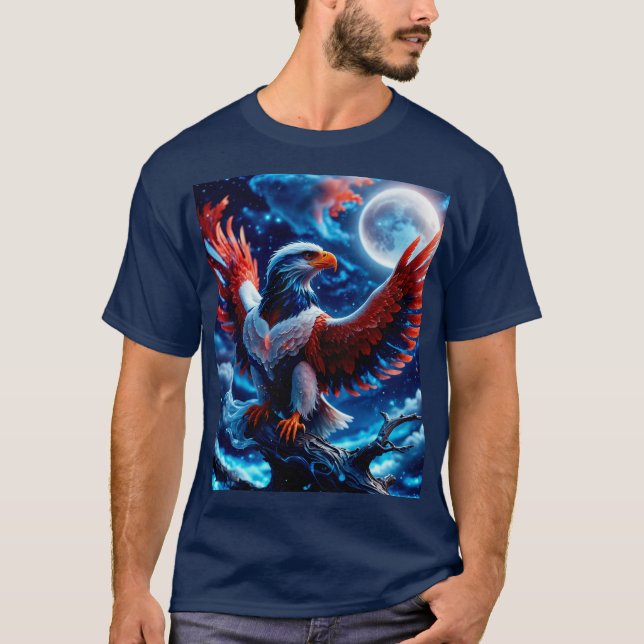 Patriotic Eagle 1 T Shirt (Framsida)