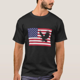 Patriotic Eagle 4:e juli Amerikanska Flagga T Shirt