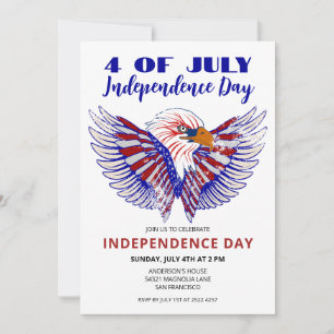Patriotic Eagle 4:e juli-inbjudan Spara Datumet
