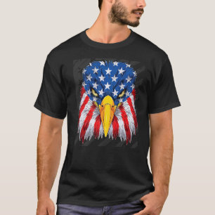 Patriotic Eagle 4:e juli USA American Flagga Meri T Shirt
