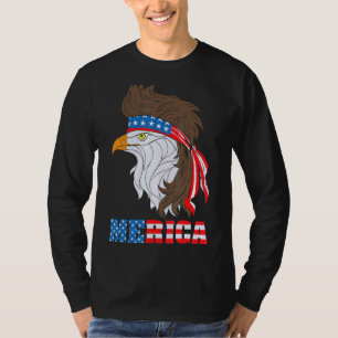 Patriotic Eagle 4:e juli USA American Flagga Meri T Shirt
