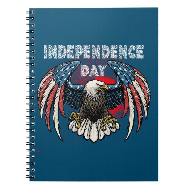 Patriotic Eagle 4 juli 4 juli 4 juli 4 juli Anteckningsbok (Framsidan)
