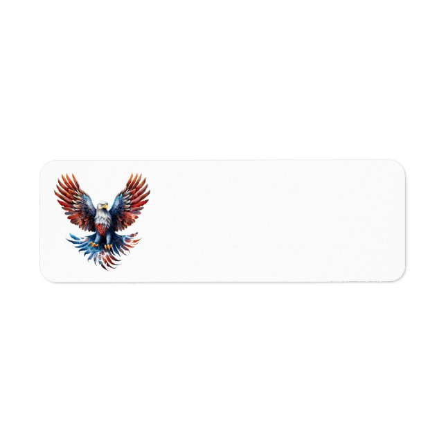 Patriotic Eagle-Adressetiketter Returadress Etikett (Framsidan)