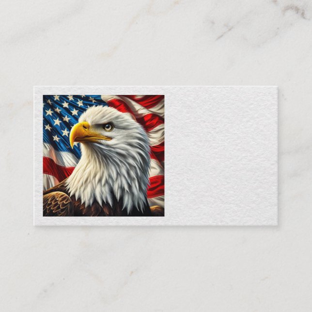 Patriotic Eagle-Affärskort Visitkort (Framsida)