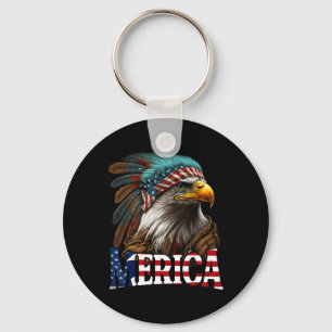 Patriotic Eagle American Flagga 4 juli Merica 1 Nyckelring