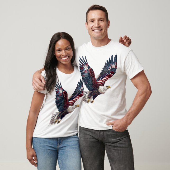Patriotic Eagle American flagga T Shirt (Unisex)