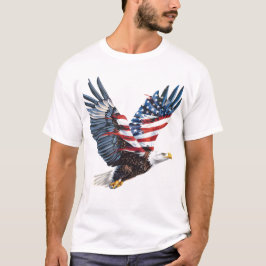 Patriotic Eagle American flagga T-Shirt