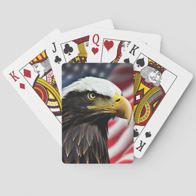 Patriotic/Eagle/American/USA Casinokort (Baksidan)
